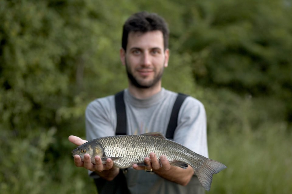 man with fish